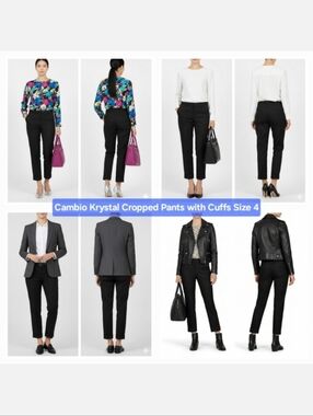 Cambio Krystal Cropped Pants with Cuffs Size 4